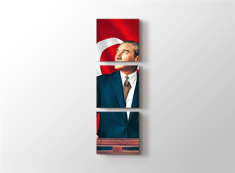 Bayrak Ve Mustafa Kemal Ataturk Tablosu